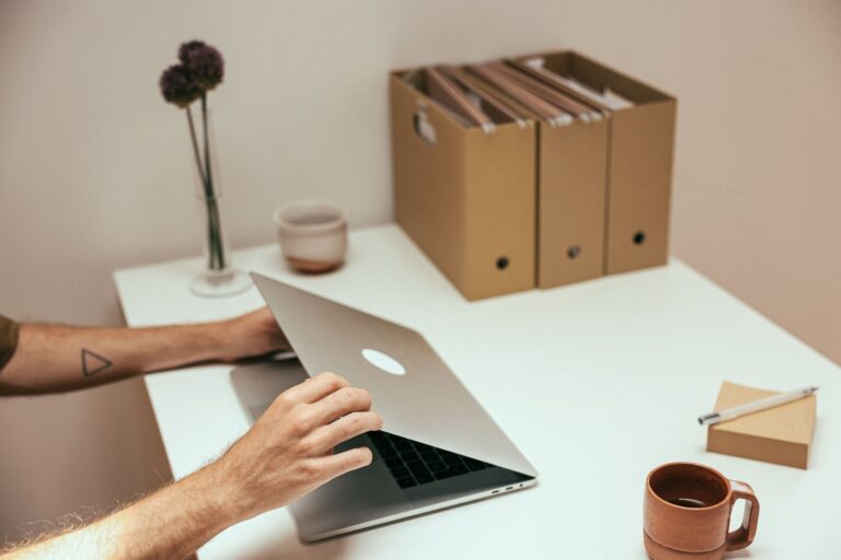 Person laptop cloud