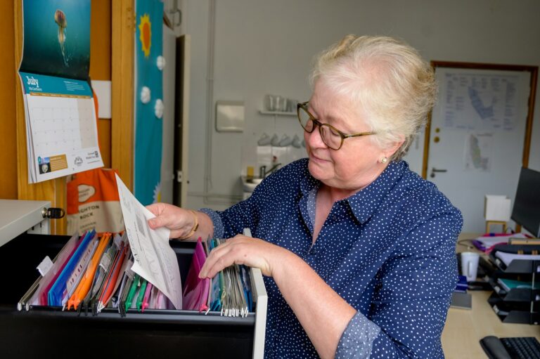 Person organizing digital